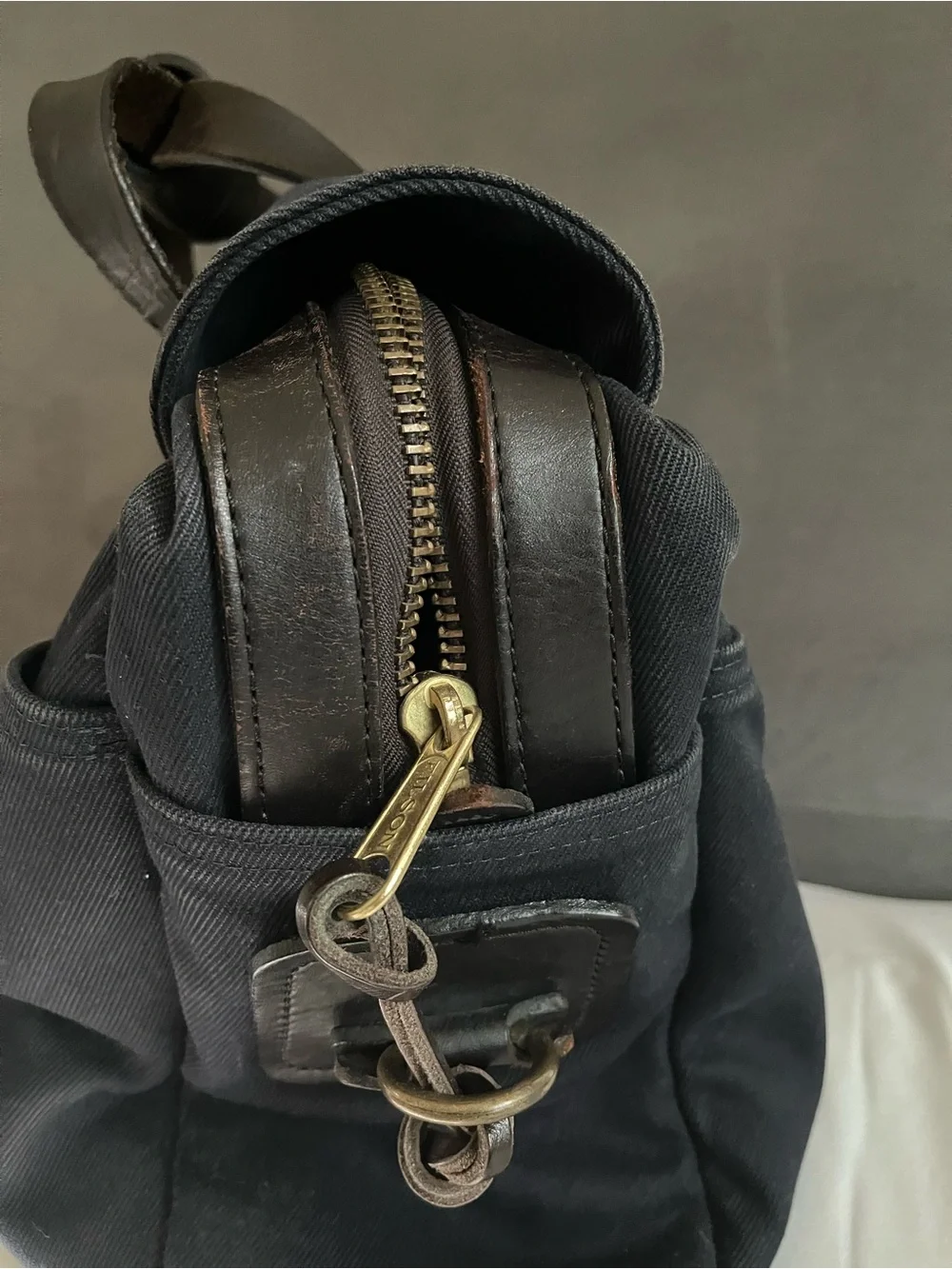 Filson 70257 Rugged Twill Briefcase Computer Bag In Navy